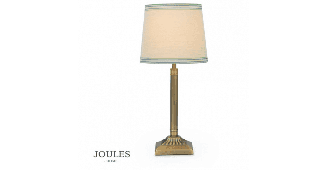 Dar Lighting Joules Buscot Table Lamp Matt Antique Brass With Shade