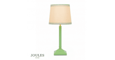 Joules Buscot Table Lamp Matt Green and Matt Antique Brass With Shade