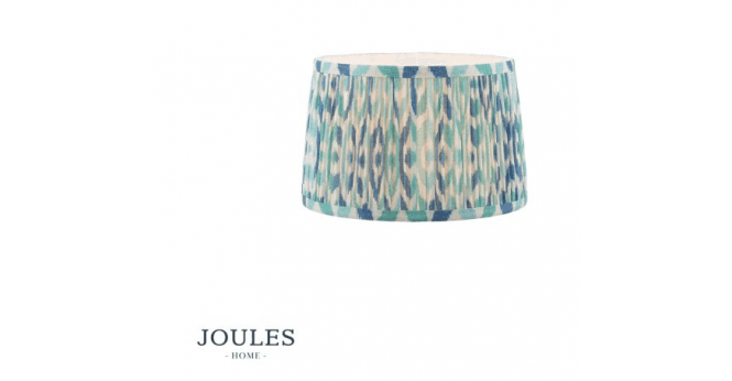 Dar Lighting Joules Folly Blue Cotton Tapered Drum Shade 25cm