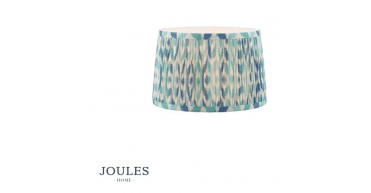 Joules Folly Blue Cotton Tapered Drum Shade 25cm