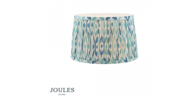 Dar Lighting Joules Folly Blue Cotton Tapered Drum Shade 30cm