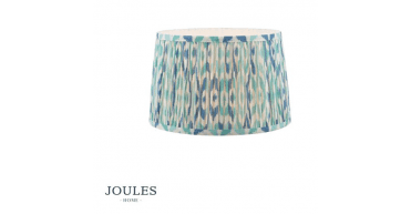 Joules Folly Blue Cotton Tapered Drum Shade 30cm