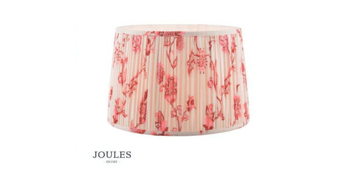 Dar Lighting Joules Folly Pink Cotton Tapered Drum Shade 40cm