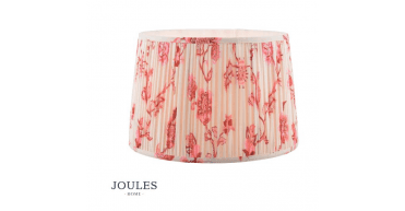 Joules Folly Pink Cotton Tapered Drum Shade 40cm
