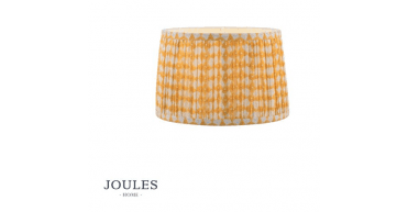 Joules Folly Yellow Cotton Tapered Drum Shade 25cm