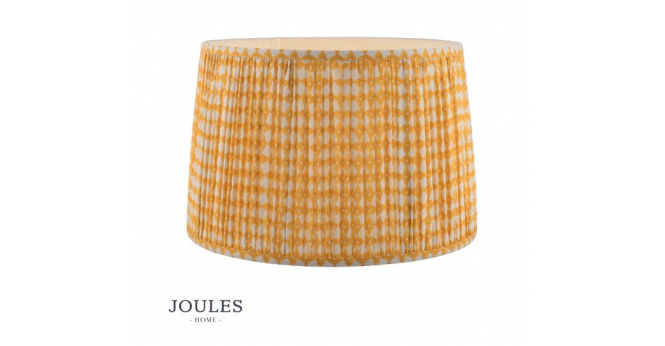 Dar Lighting Joules Folly Yellow Cotton Tapered Drum Shade 40cm