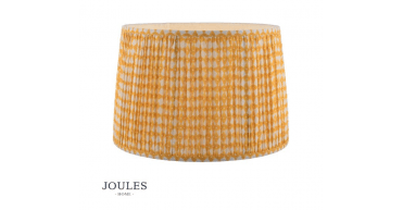 Joules Folly Yellow Cotton Tapered Drum Shade 40cm