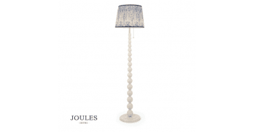 Joules Harewood Floor Lamp Matt Cream and Matt Antique Brass With Shade