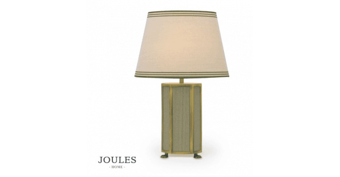 Dar Lighting Joules Helmingham Table Lamp Matt Antique Brass With Shade