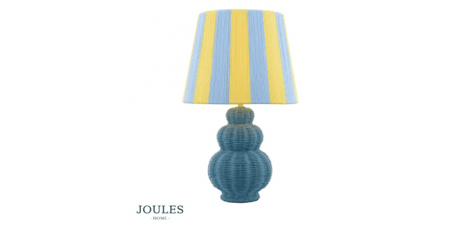 Dar Lighting Joules Whitby Table Lamp Matt Blue With Shade