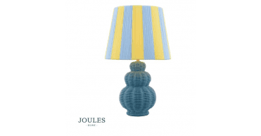 Joules Whitby Table Lamp Matt Blue With Shade