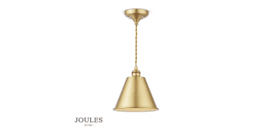 Joules Wollaton Pendant Matt Antique Brass and Matt White