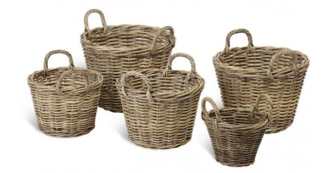 Desser & Co Set of 5 Log Baskets