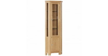 Appleby Glazed Corner Display Cabinet with Light