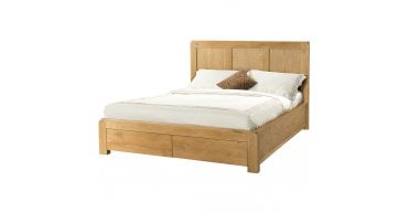 Curve 4'6" Bed With 2 Storage Drawers