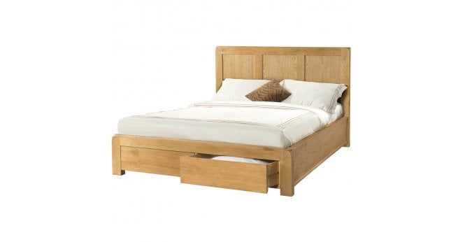Devonshire Curve 5' Bed With 2 Storage Drawers