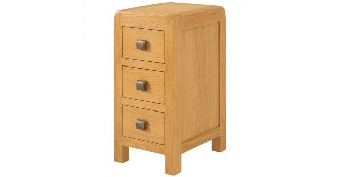 Devonshire Curve Compact 3 Drawer Bedside