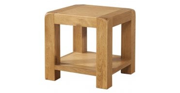 Curve Lamp Table With Shelf
