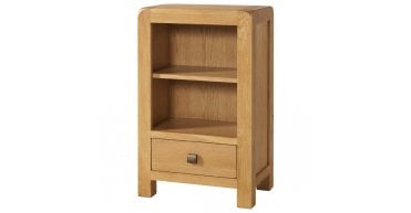 Curve Low Bookcase With 1 Drawer