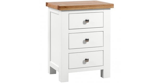 Devonshire Lundy Ivory 3 Drawer Bedside