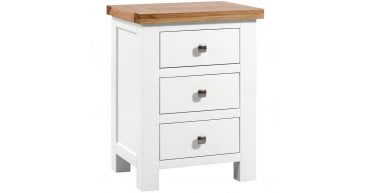 Lundy Ivory 3 Drawer Bedside