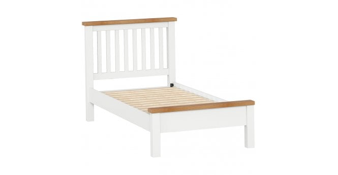 Devonshire Lundy Ivory 3' Slatted Bed with Top Cap