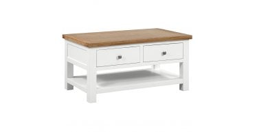 Lundy Ivory Coffee Table With 2 Drawers