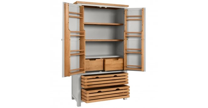 Devonshire Lundy Moon Grey Double Larder Cupboard