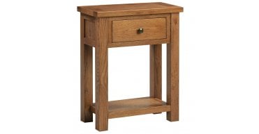 Rustic Oak 1 Drawer Console Table