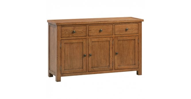 Devonshire Rustic Oak 3 Door Sideboard