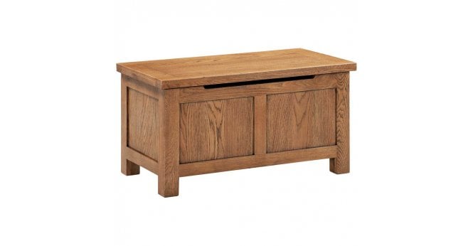 Devonshire Rustic Oak Blanket Box