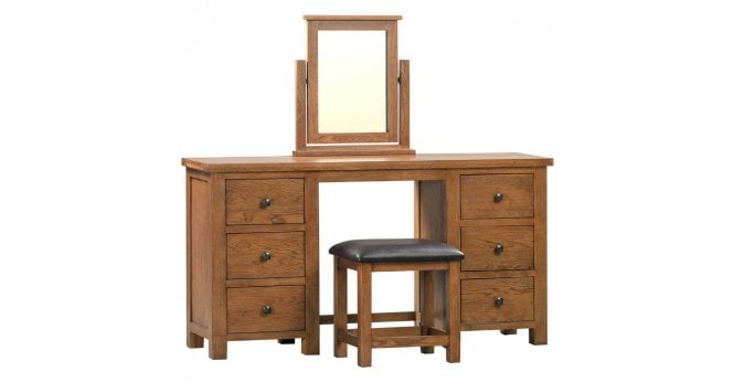 Devonshire Rustic Oak Dressing Table Mirror