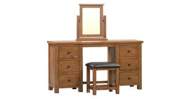 Rustic Oak Dressing Table Mirror
