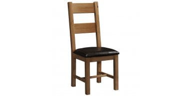 Rustic Oak Ladder Back Chair