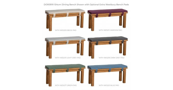 Devonshire Rustic Oak Medium Dining Bench