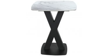 Vernal Lamp Table - In White Stone