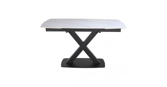 Devonshire Vernal Medium Extending Dining Table 140-200cm - In White Stone