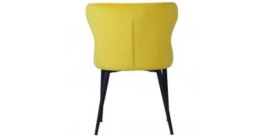 Vernal Orbit Chair Yellow Velvet