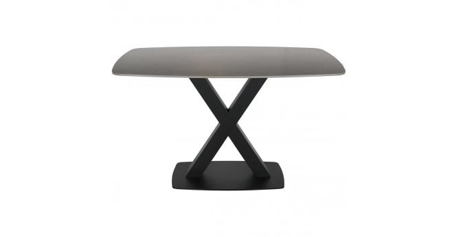Devonshire Vernal Small Fixed Dining Table - In Grey Stone