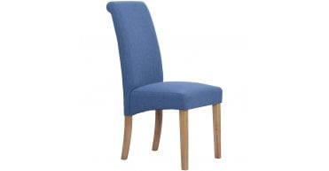 Wesbury Rollback Fabric Chair in Blue