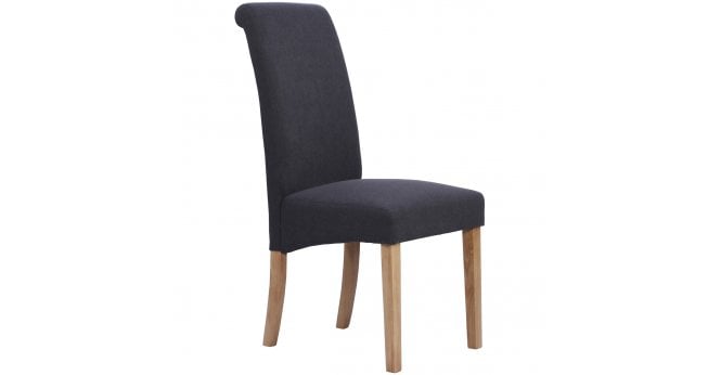 Devonshire Wesbury Rollback Fabric Chair in Dark Grey