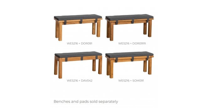 Devonshire Westbury Bench Pad 104cm in Dark Grey