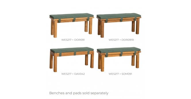 Devonshire Westbury Bench Pad 104cm in Green
