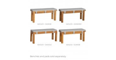 Westbury Bench Pad 104cm in Light Grey