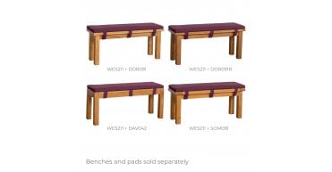 Westbury Bench Pad 104cm in Maroon