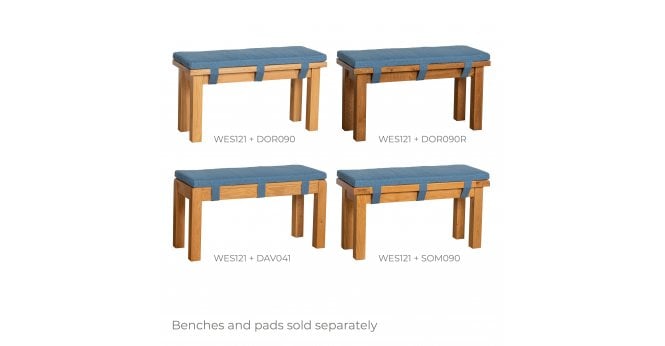 Devonshire Westbury Bench Pad 90cm in Blue