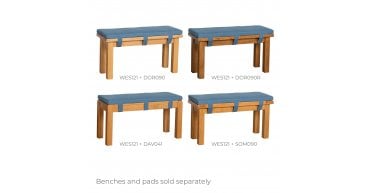Westbury Bench Pad 90cm in Blue