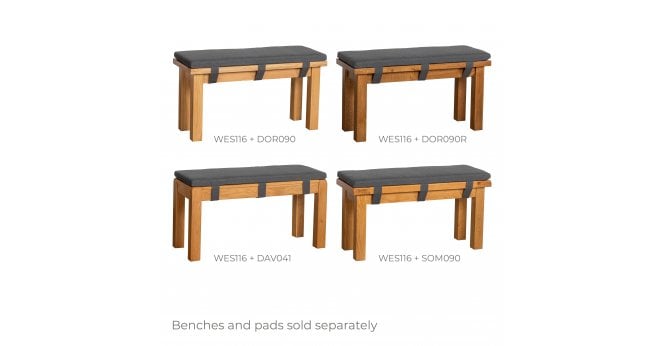 Devonshire Westbury Bench Pad 90cm in Dark Grey