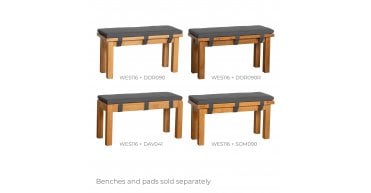 Westbury Bench Pad 90cm in Dark Grey