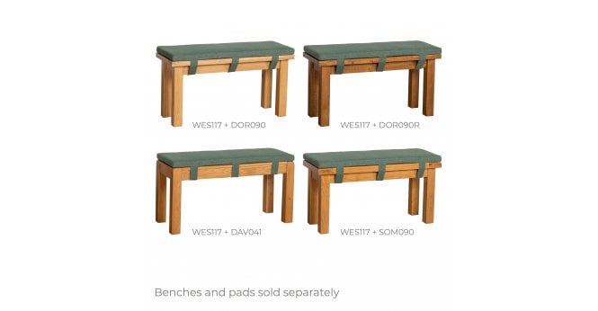 Devonshire Westbury Bench Pad 90cm in Green